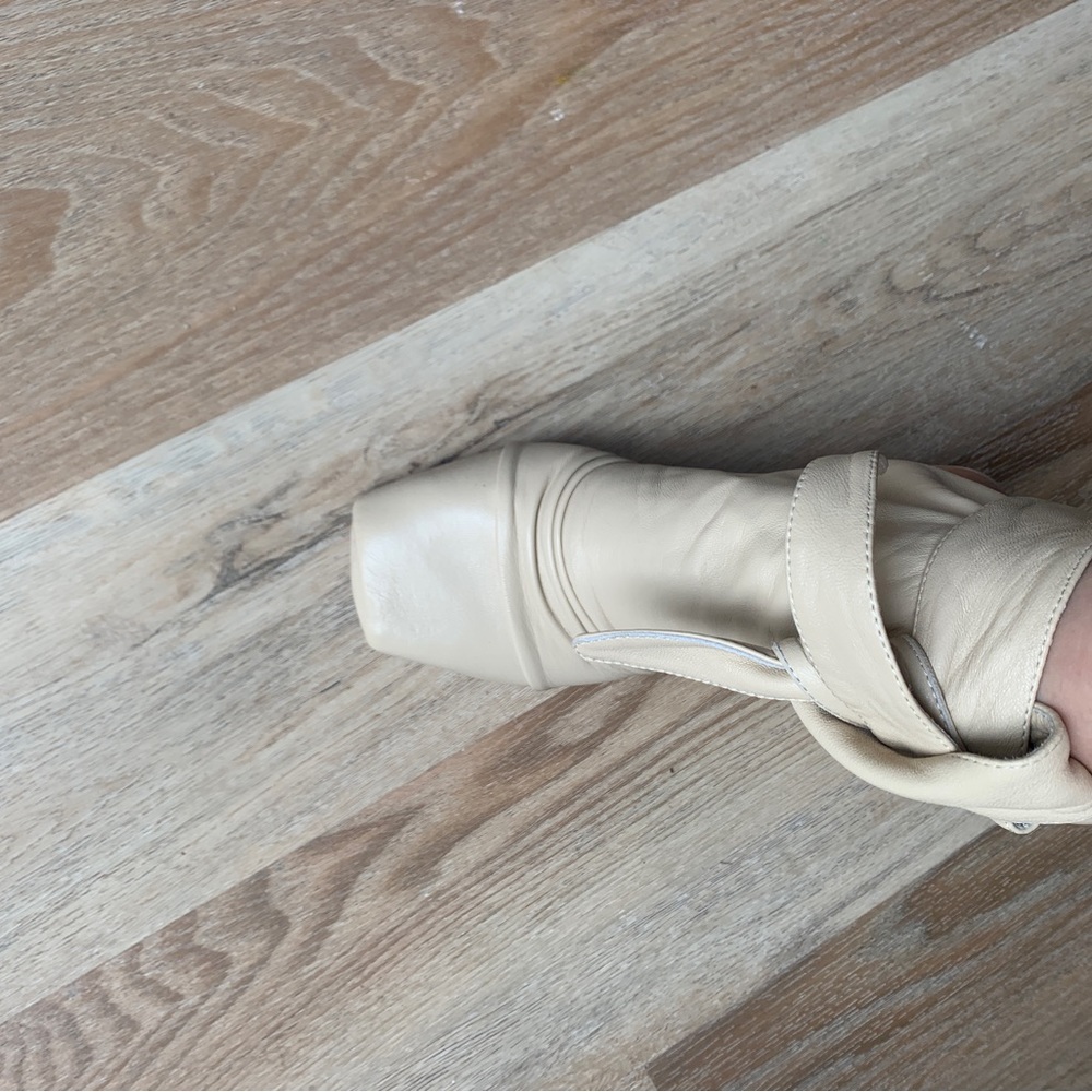 cream white Designer high heels